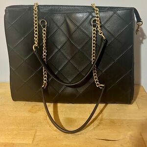 Quince Italian Leather Diamond Stitch Tote